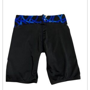 (6) Black and Blue Rase Aquatic Swimwear Shorts For Kids